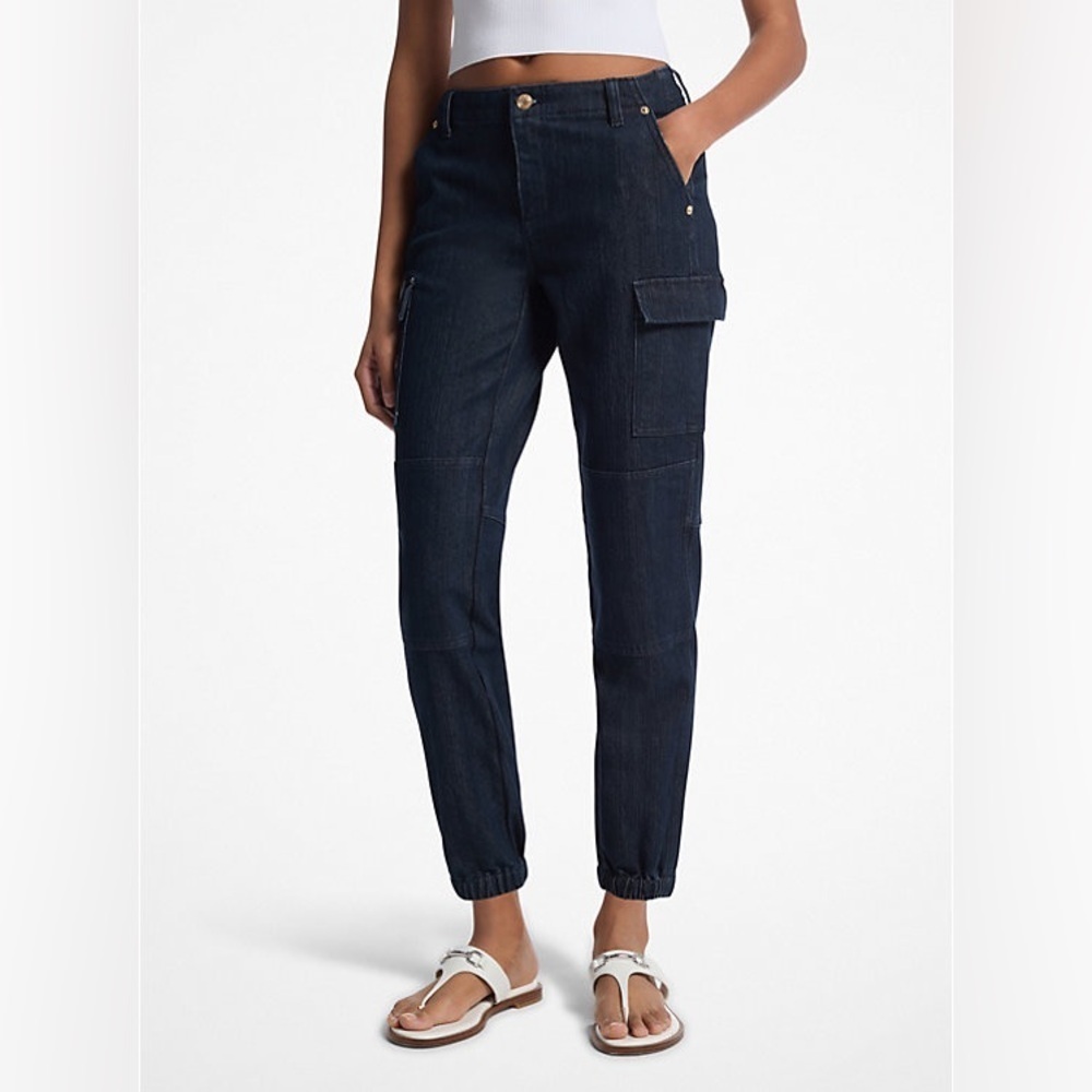 Michael Kors Denim Cargo Jeans - New - Size 16